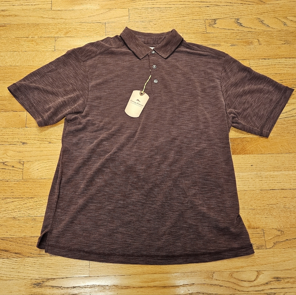 New Tommy Bahama Double Tempo Polo Crimson Red Men's Size XL